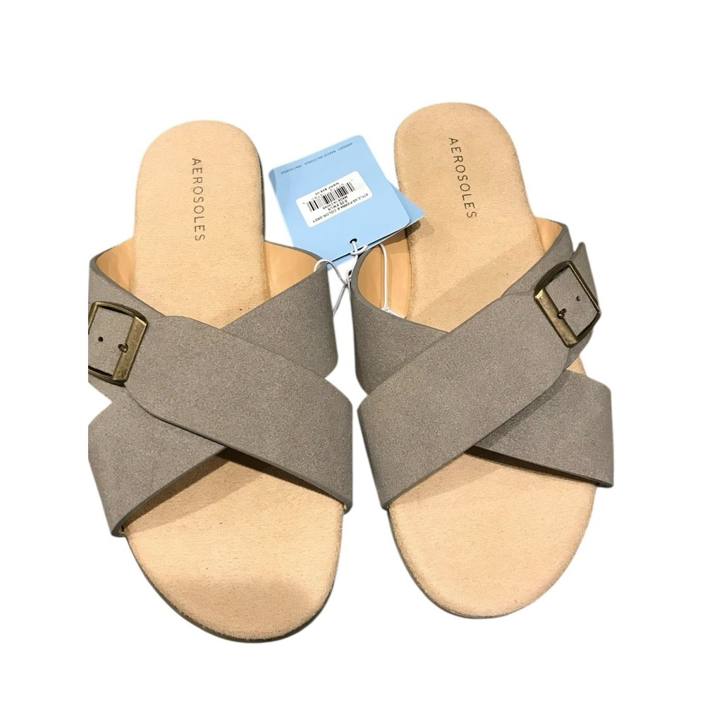 Aerosoles Pierra slip on,criss-cross sandals supportive light‎ flexible NWT SZ 8